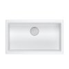 Quadron LOGAN 110 GraniteQ zlewozmywak snow white 76x44x23,5 cm 1-komorowy podwieszany z syfonem manualnym stal szlachetna HQD7644U1BSU